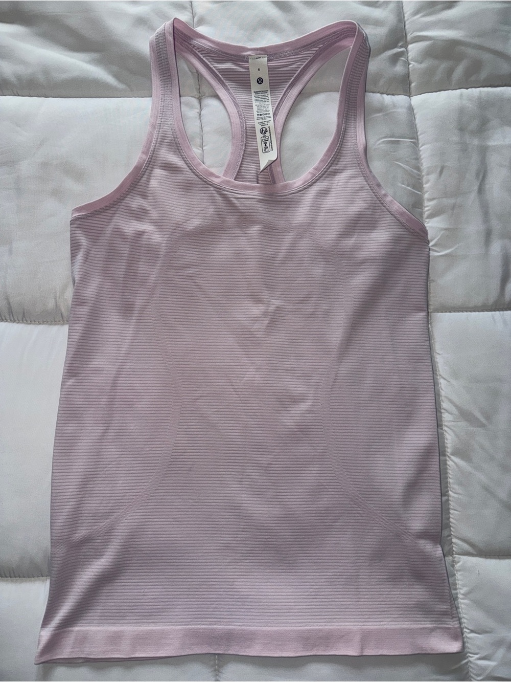 lululemon athletica Pale Pink Racerback Muscle Tank
